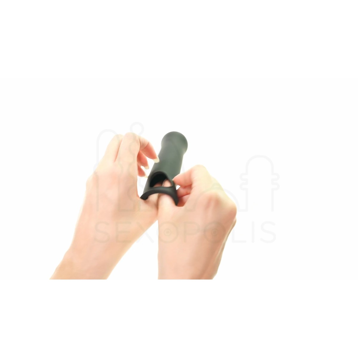 Κάλυμμα Πέους Liquid Soft Silicone Penis Extender - Μαύρο by Sexopolis