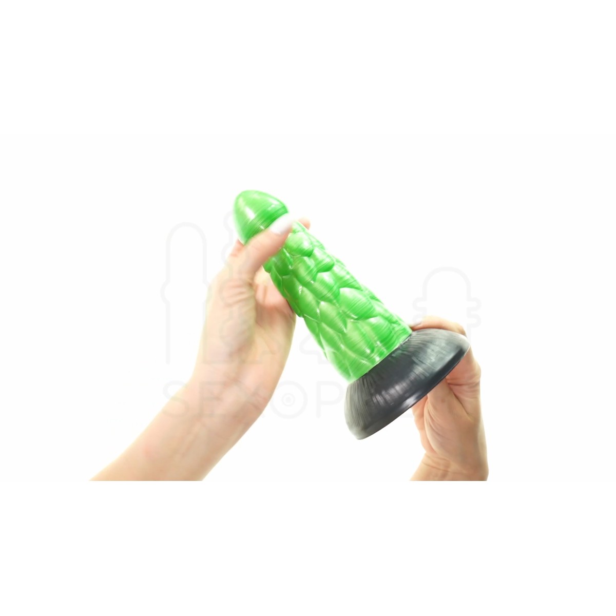 XL Dildo Σιλικόνης Ερπετό Radioactive Reptile Thick Scaly Silicone Dildo by Sexopolis