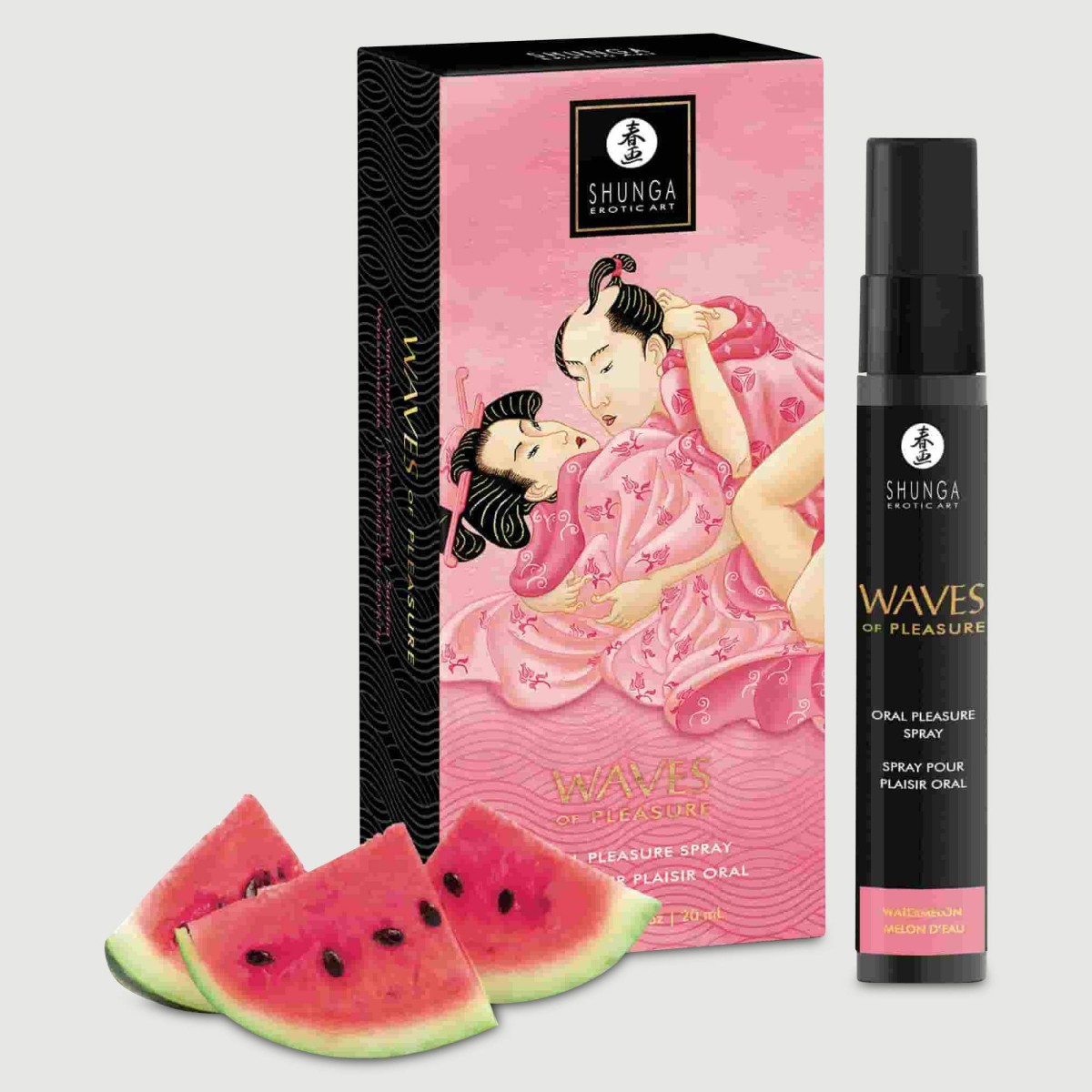 Shunga Waves Of Pleasure Stimulating Oral Sex Spray Watermelon Flavored - 20 ml by Sexopolis