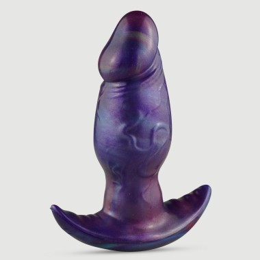 Inflatable Silicone Butt Plug With Magnetic Valve 17,5 x 5.7 cm - Purple