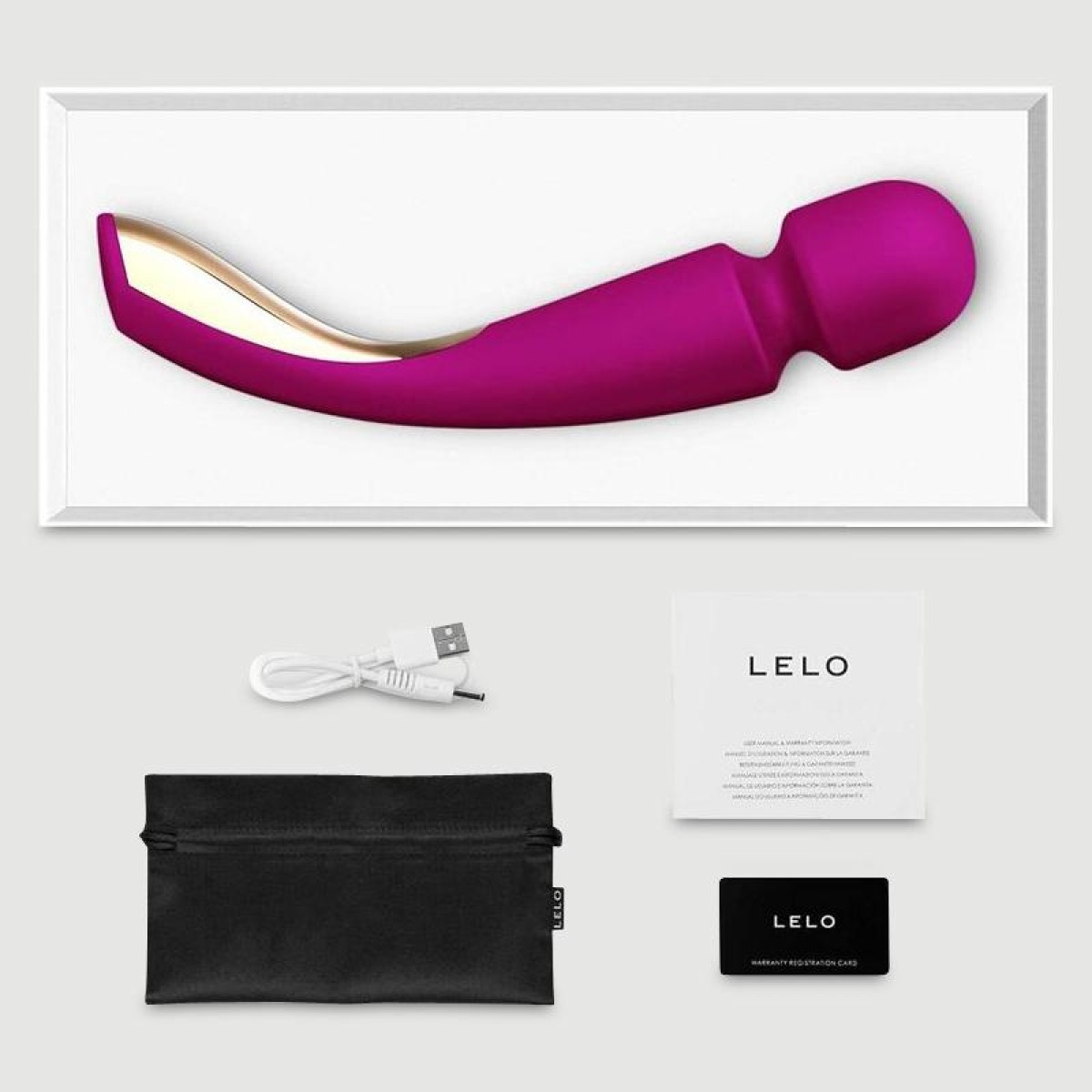 Lelo Smart Wand 2 Premium Silicone Wand Vibrator - Black by Sexopolis