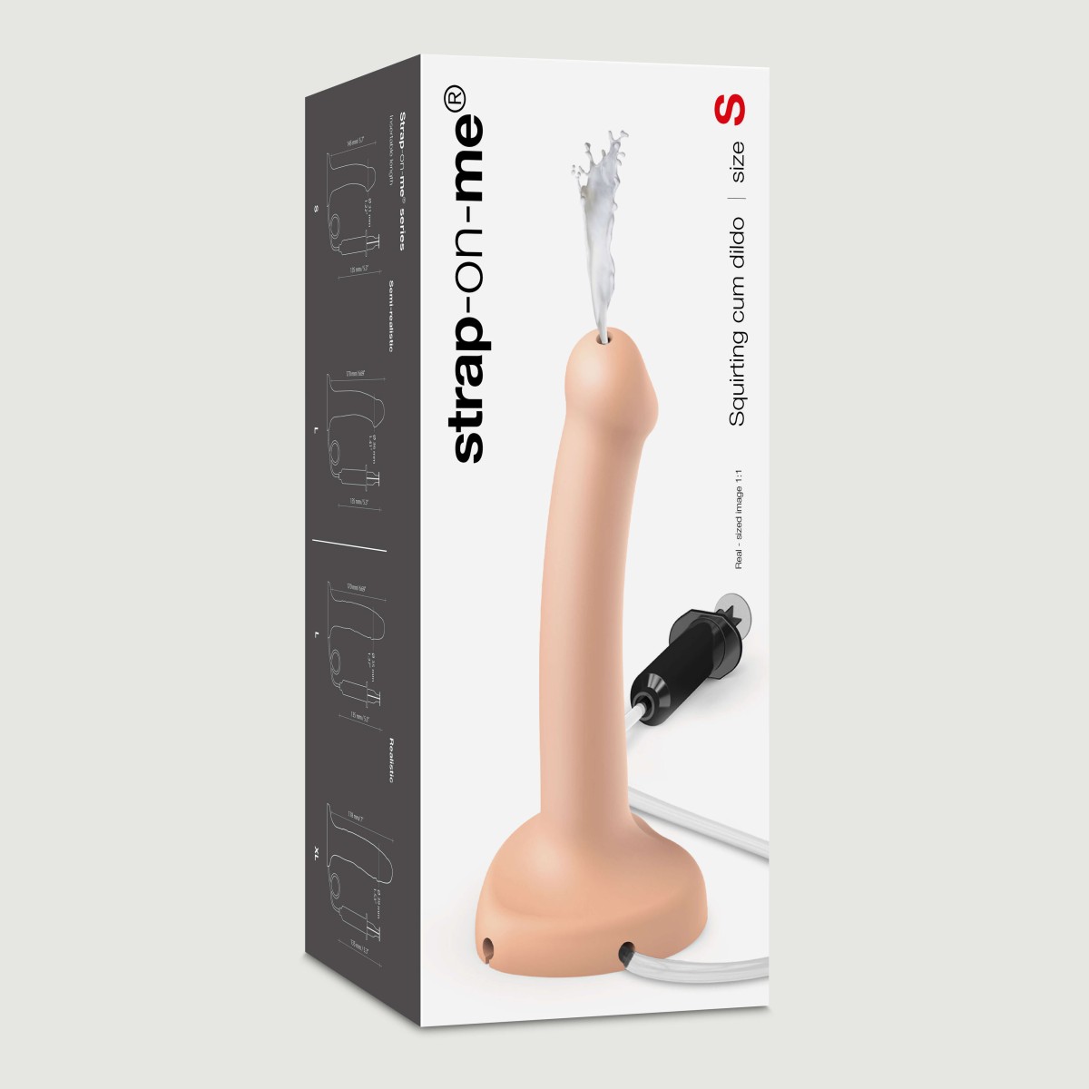 Small Squirting Cum Semi Realistic Silicone Dildo - Flesh by Sexopolis