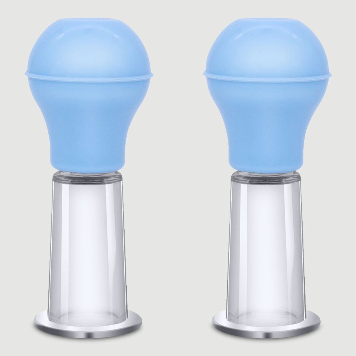Σετ Αναρροφητών Θηλών & Κλειτορίδας Delicate Nipple & Clitoris Pump Set - Διάφανο/Μπλε by Sexopolis