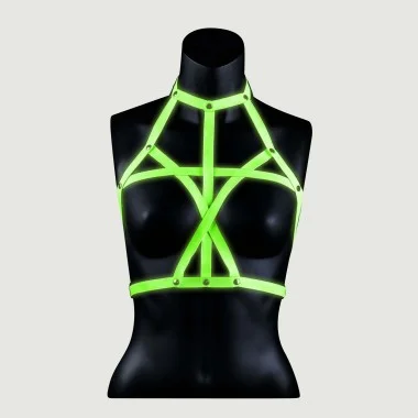 Σουτιέν Harness Glow In the Dark Bra Harness - Πράσινο/Μαύρο