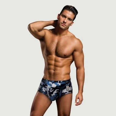 Ανδρικό Μποξεράκι Camo Trunks With Dog Tag - Μπλε