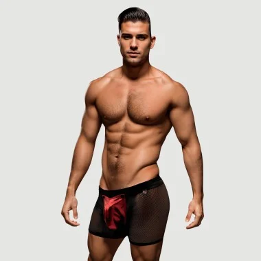 Διχτυωτό Μποξεράκι Snap Down Mesh Boxer Brief - Μαύρο
