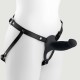 H1 Hollow Small Silicone Strap On with Harness - Black by Sexopolis
