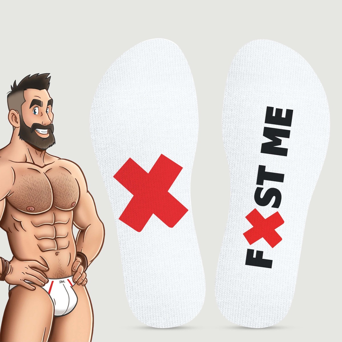 Ανδρικές Κάλτσες FIST ME Socks - Λευκές by Sexopolis