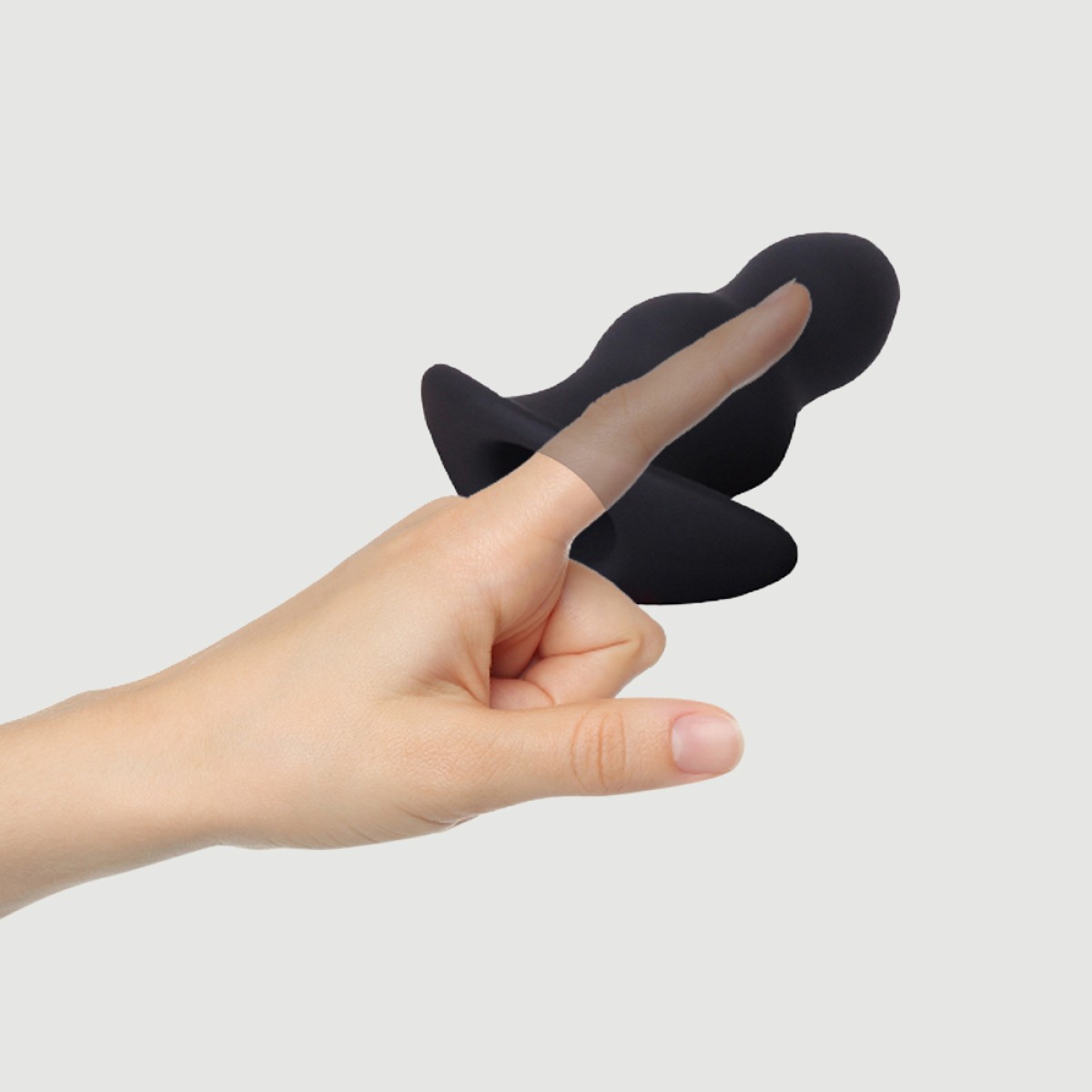No.3 Large Silicone Hollow Butt Plug - Black by Sexopolis