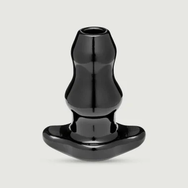 Ανοιχτή Σφήνα Large Double Tunnel Plug - Μαύρη
