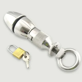 Anal Chastity Ass Lock Butt Plug 11 x 6 cm - Silver | Sexopolis.gr Anal Chastity Ass Lock Butt Plug 11 x 6 cm - Silver | Sexopolis.gr