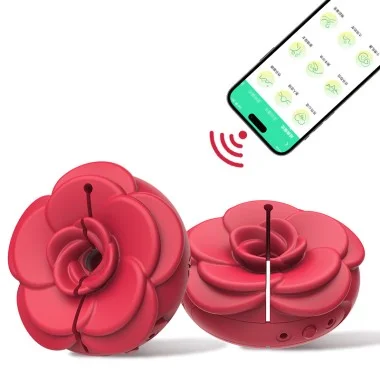 App Controlled Butterfly Vibrating Nipple Clamps - Red