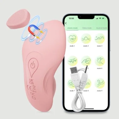 Ασύρματος Δονητής Σιλικόνης Εσωρούχου με Application Kenna App Controlled Panty Silicone Wearable Vibrator - Απαλό Ροζ