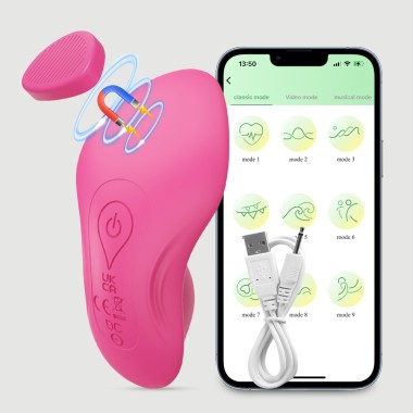 Kenna App Controlled Panty Silicone Wearable Vibrator - Pink