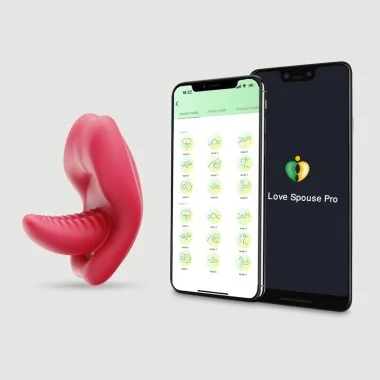 Your Tongue On Me Application Controlled Vibrating Stimulator - Red