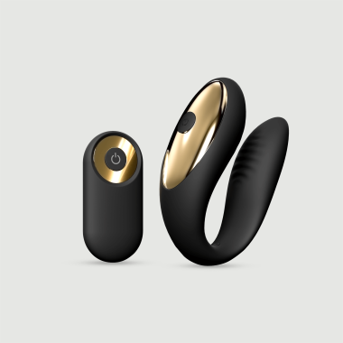 Perfect Lover Remote Controlled Couples Vibrator - Black