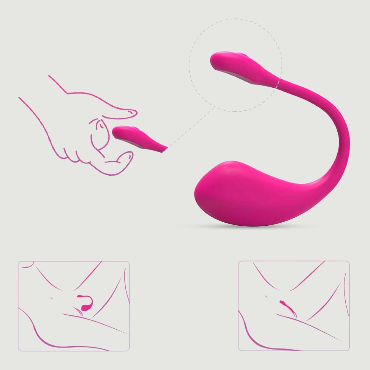 Ασύρματος Δονητής με Application Lovense - Lush 2.0 Wearable Application Based Bullet Vibrator by Sexopolis