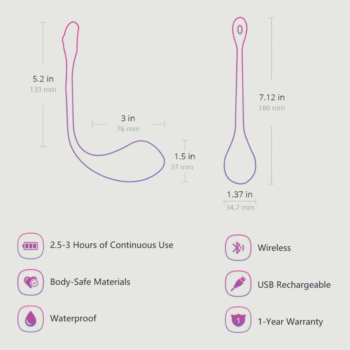 Ασύρματος Δονητής με Application Lovense - Lush 2.0 Wearable Application Based Bullet Vibrator by Sexopolis