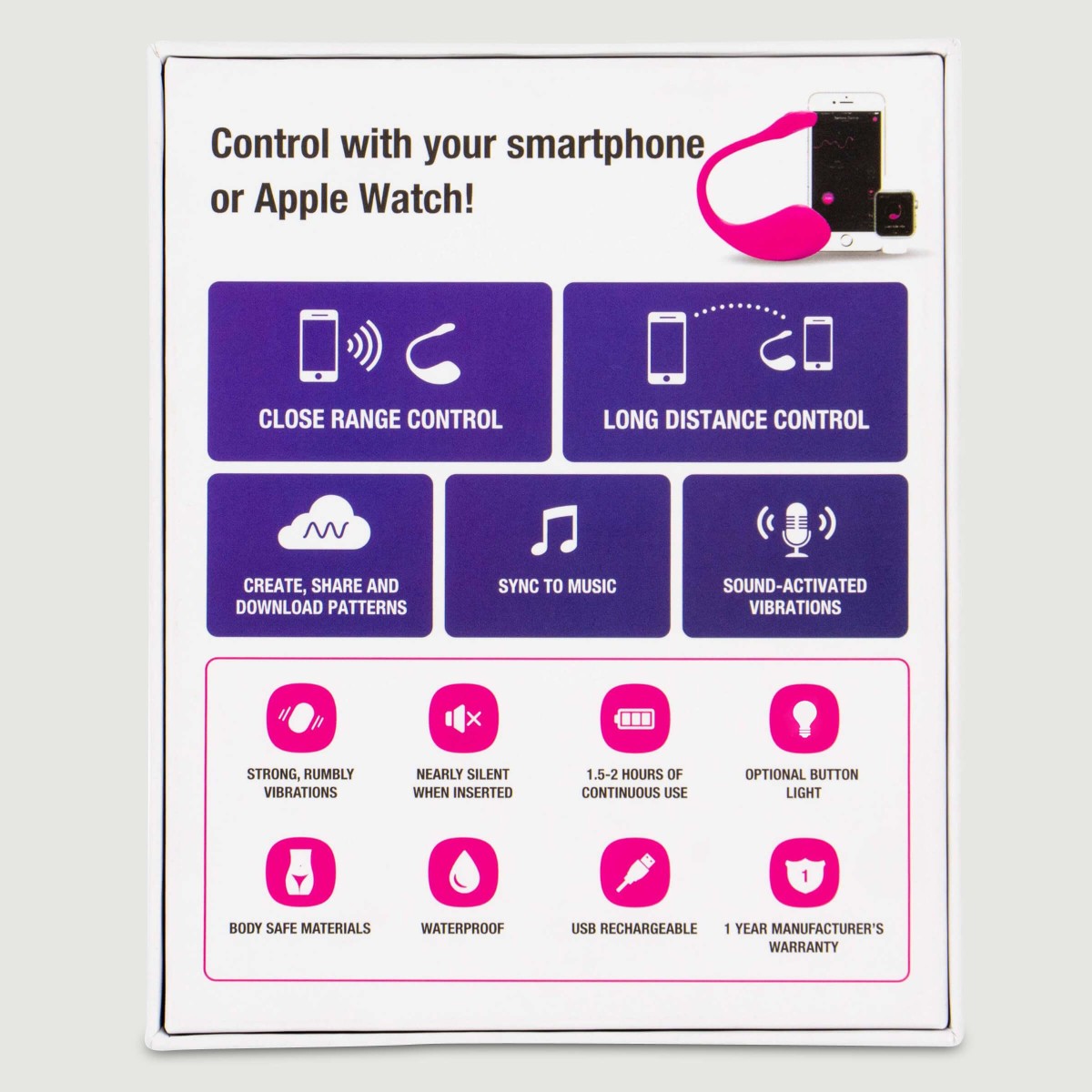 Ασύρματος Δονητής με Application Lovense - Lush 2.0 Wearable Application Based Bullet Vibrator by Sexopolis