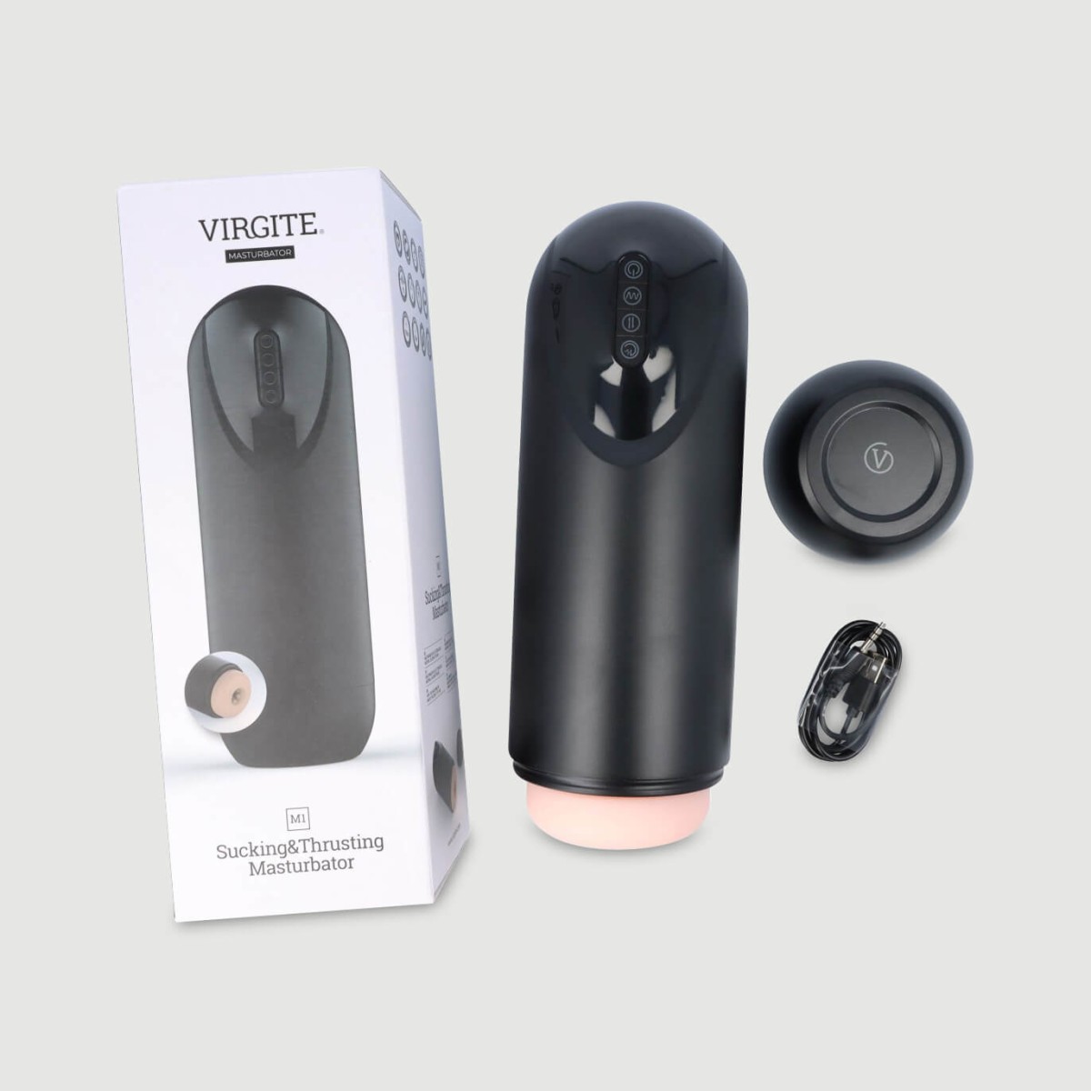 M1 Suction Up & Down Moving Male Masturbator - Black by Sexopolis