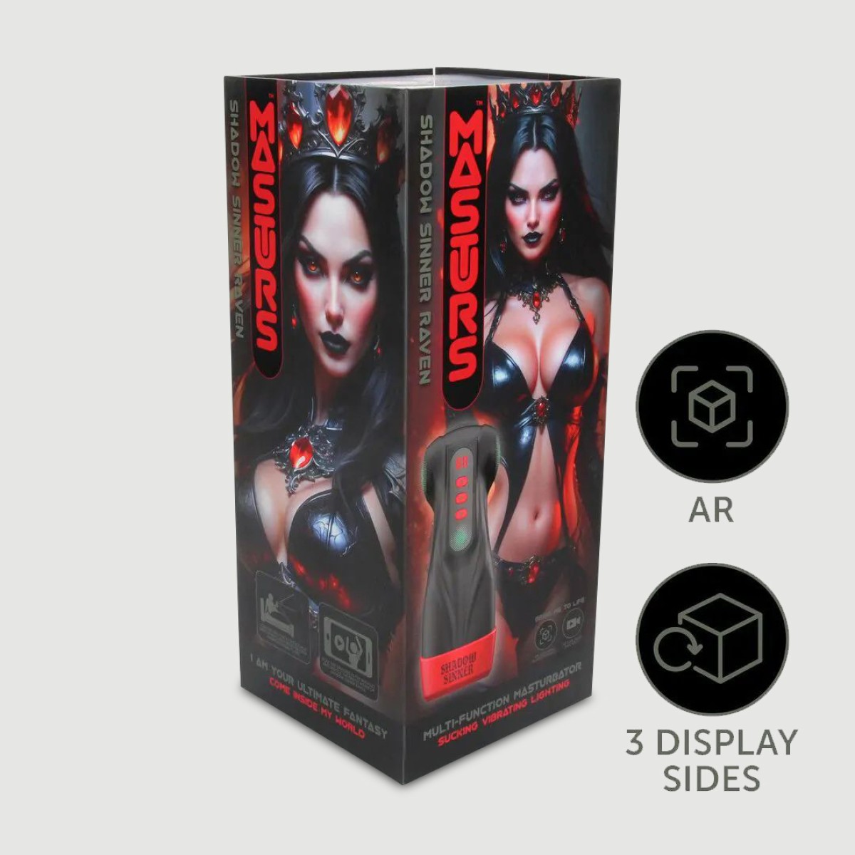 Augmented Reality Raven Shadow Sinner Multi Function Masturbator by Sexopolis