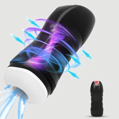 The Blow Torch Vibrating Ultra Powerful Masturbator - Black