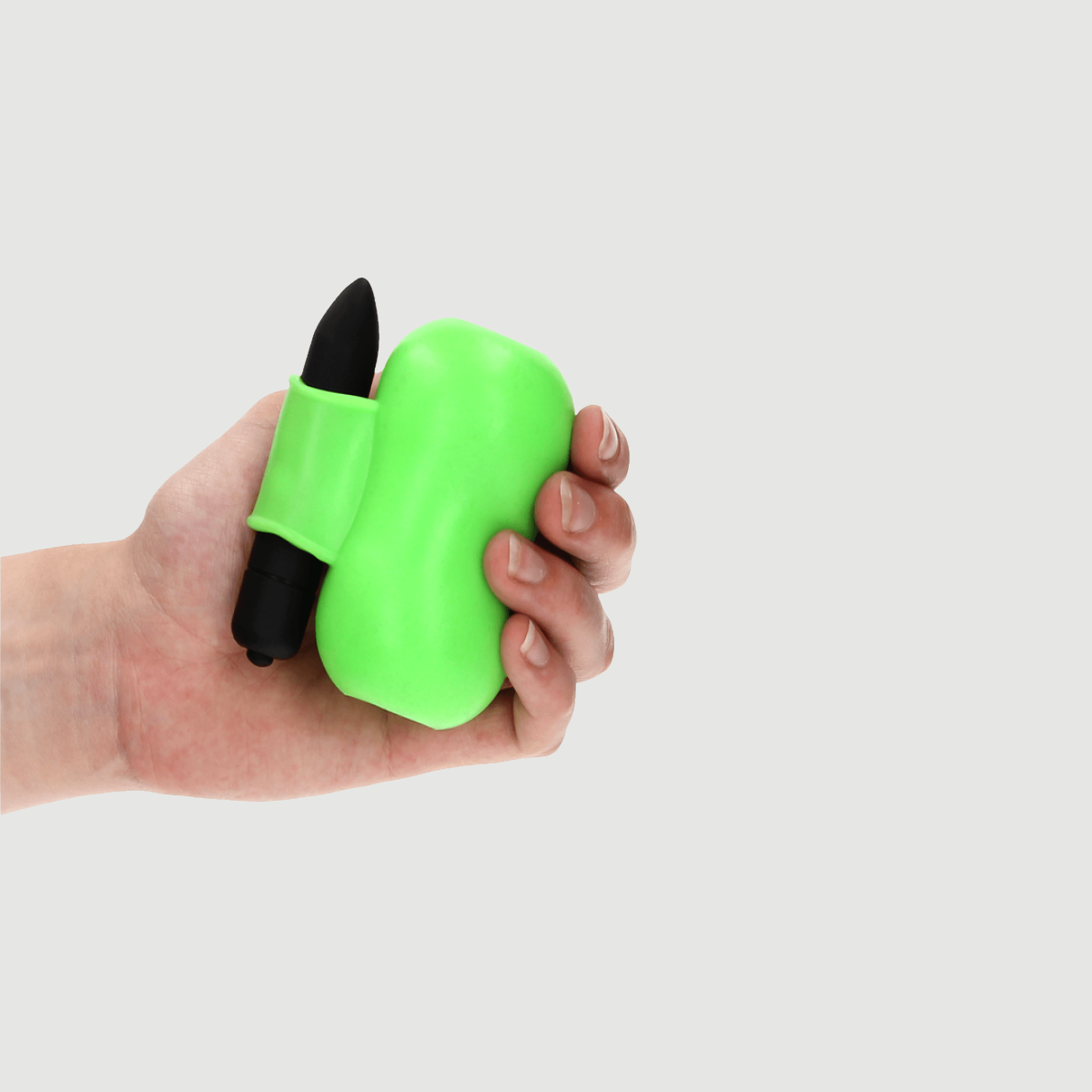 Glow In The Dark Vibrating Masturbator - Green by Sexopolis