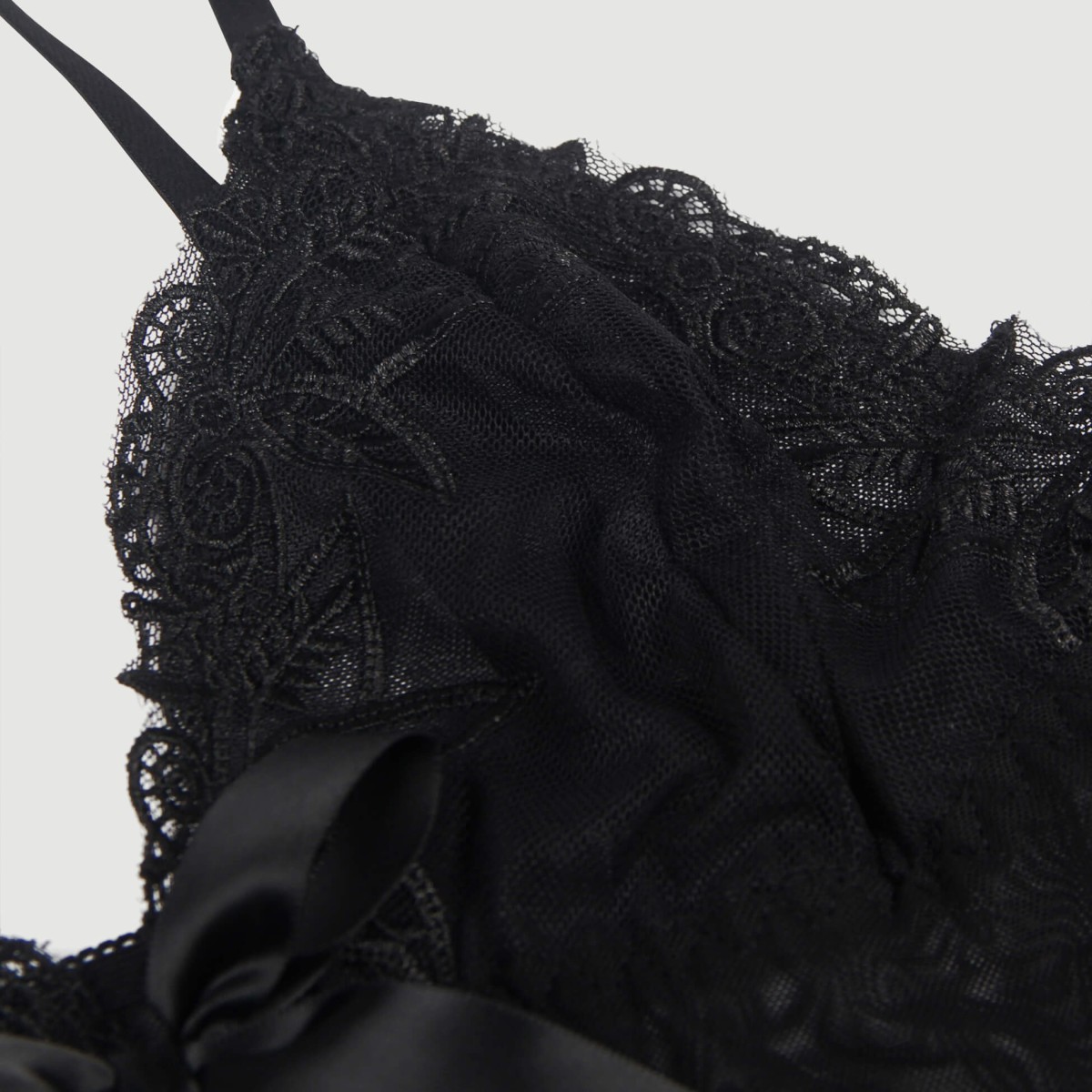 Multi Fibre Elegant Fly Away Babydoll - Black by Sexopolis