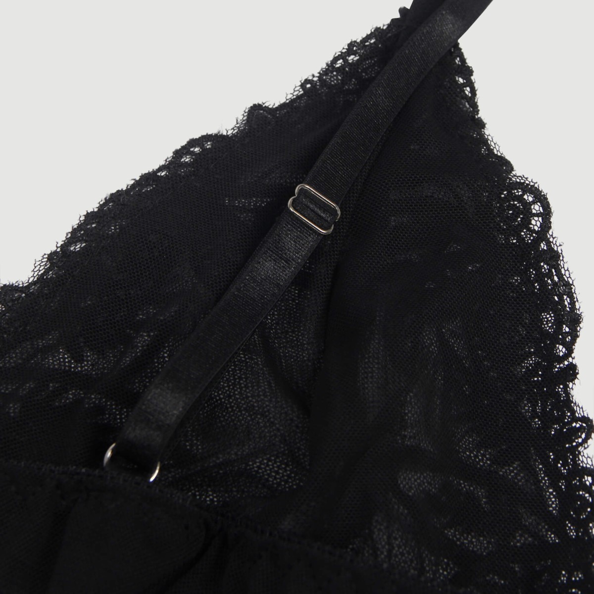 Multi Fibre Elegant Fly Away Babydoll - Black by Sexopolis