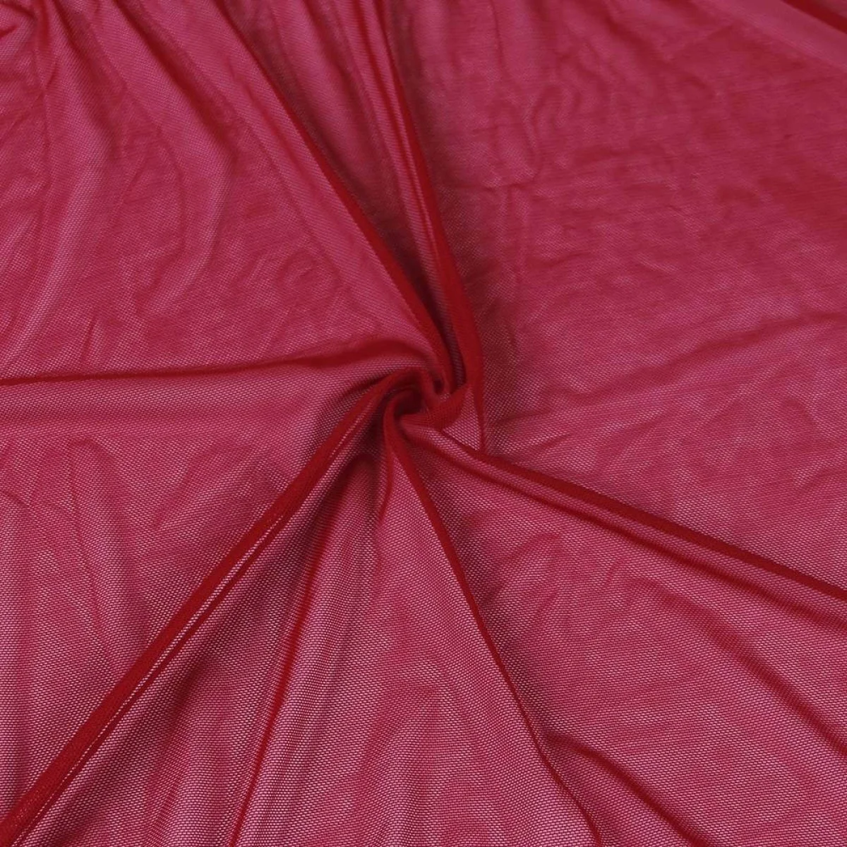 Plus Size Σέξι Διαφανές Σετ Babydoll Με Δαντέλα & Άνοιγμα Πλάτης Sexy Splicing Sheer Eyelash Trim Lace Back Split Babydoll Set With Underwire – Κόκκινο by Sexopolis