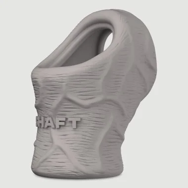 Shaft Model P Liquid Silicone Cock & Ball Stetcher - Gray