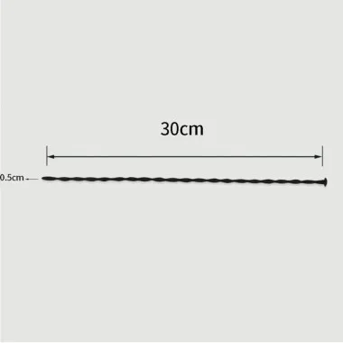 Sound Ουρήθρας Σιλικόνης 300 x 5 mm Silicone Urethral Sound - Μαύρο