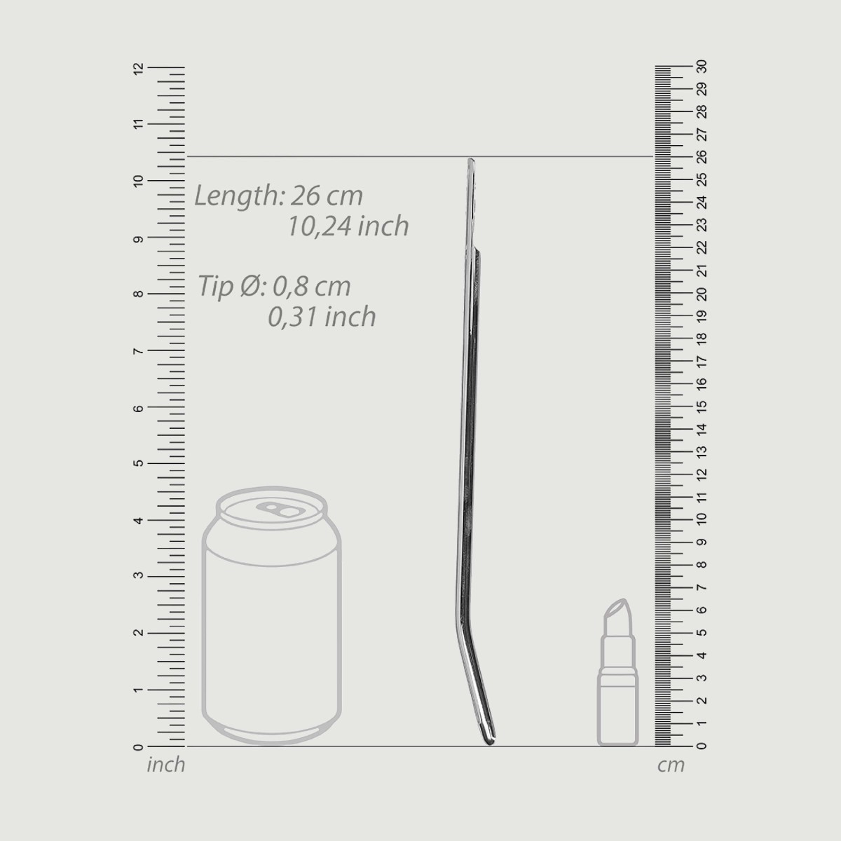 Stainless Steel Dilator 8 mm - Silver by Sexopolis