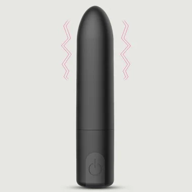 Επαναφορτιζόμενος Bullet Δονητής Σιλικόνης Doria Rechargeable Silicone Bullet Vibrator - Μαύρος