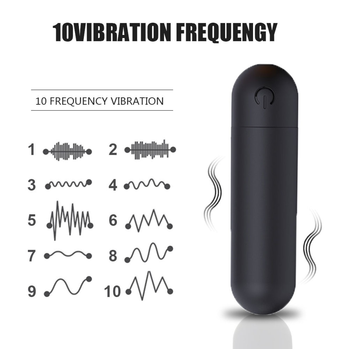 Επαναφορτιζόμενος Bullet Δονητής Σιλικόνης Varin Rechargeable Silicone Bullet Vibrator - Μαύρος by Sexopolis