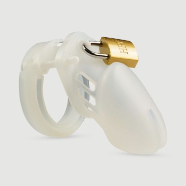 Κλουβί Πέους Με Κλειδαριά Softy Plastic Chastity Cage With Lock - Διάφανο