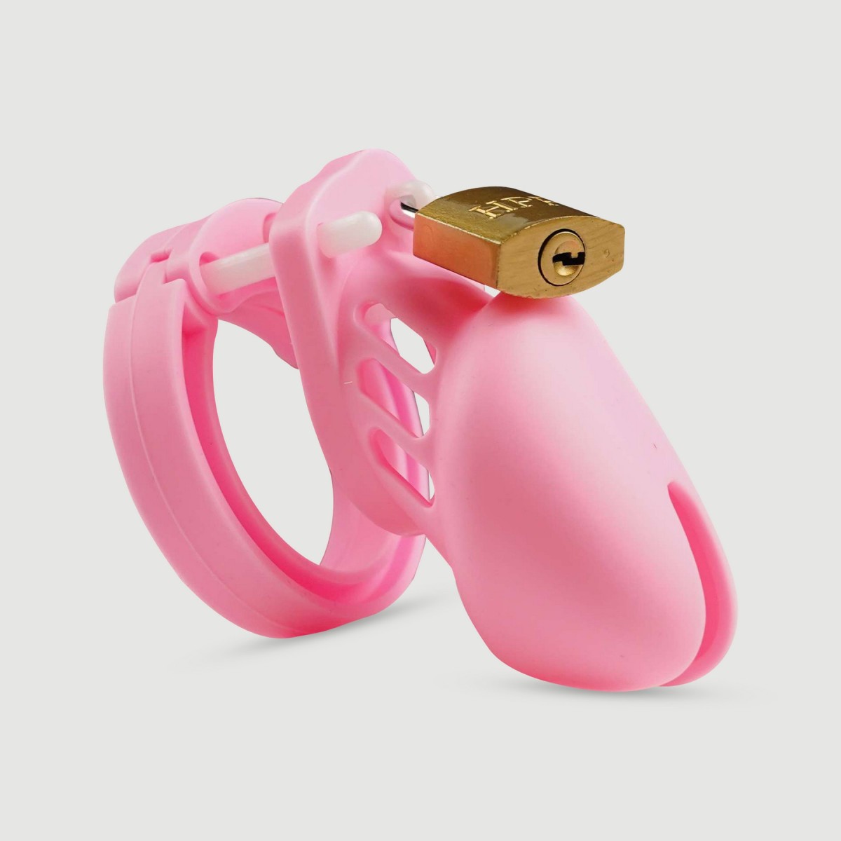 Κλουβί Πέους με Κλειδαριά Softy Plastic Chastity Cage With Lock - Ροζ by Sexopolis
