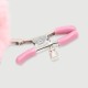 Adjustable Nipple Clamps With Fur Pom Poms – Pink by Sexopolis