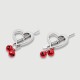 Heart Shaped Nipple Clamps With Red Bells – Silver/Red by Sexopolis