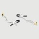Nipple Clamps With Chain & Metal Bells – Golden/Silver by Sexopolis