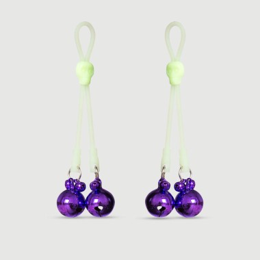 Nipple Clamps With Bells – Purple