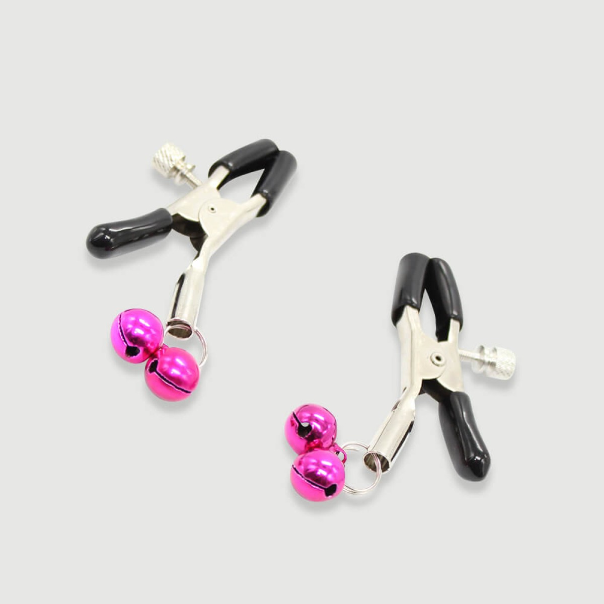 Nipple Clamps With Bells – Pink by Sexopolis