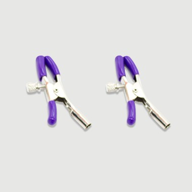 Nipple Clamps With Adjustable Metal Clip – Purple