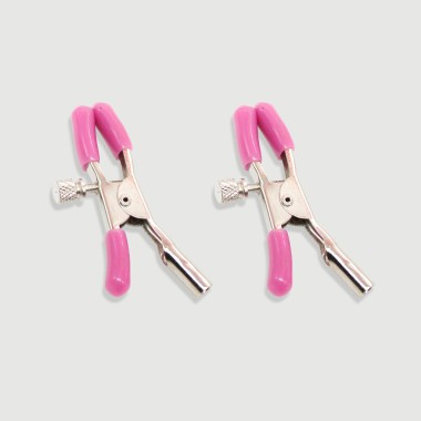 Nipple Clamps With Adjustable Metal Clip – Pink