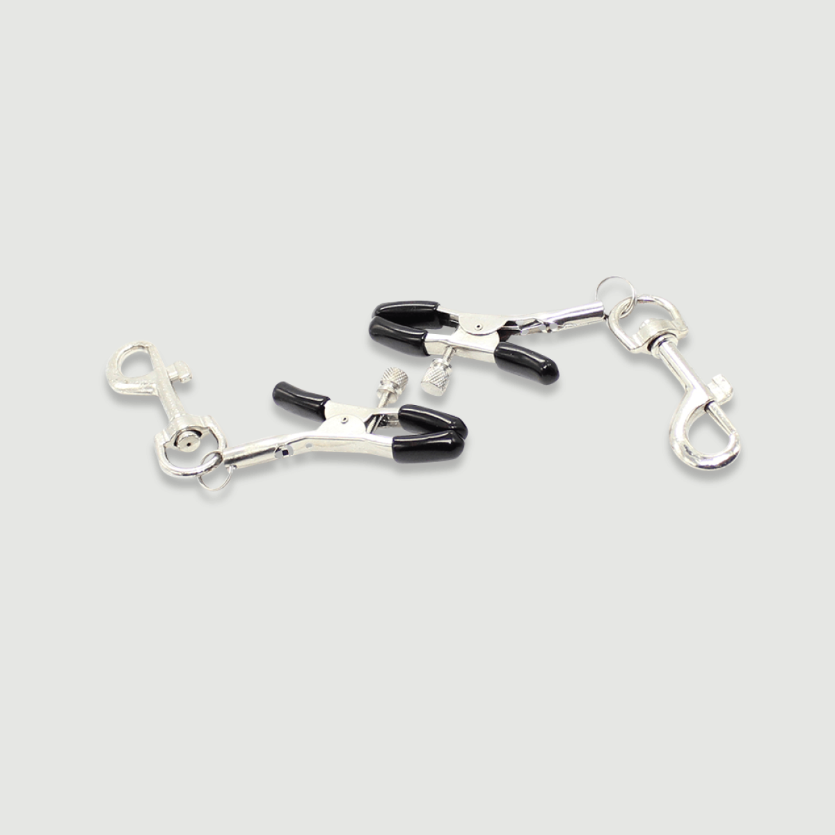 Nipple Clamps With Metal Hooks – Silver by Sexopolis