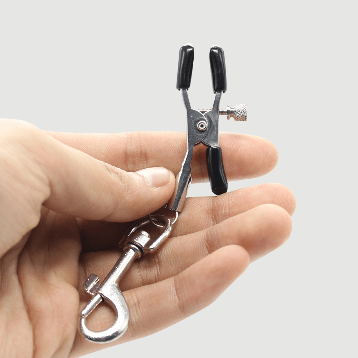 Nipple Clamps With Metal Hooks – Silver by Sexopolis