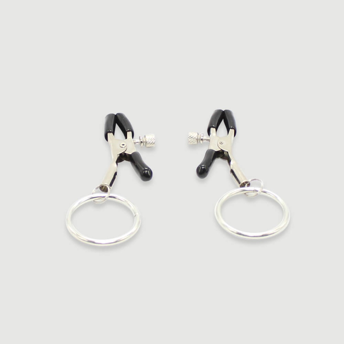 Adjustable Nipple Clamps With Metal Rings – Silver by Sexopolis