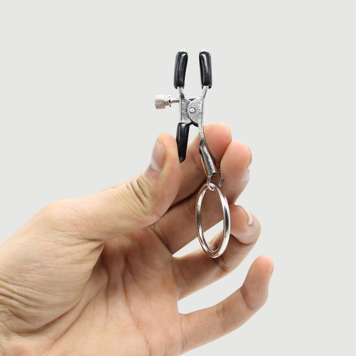 Adjustable Nipple Clamps With Metal Rings – Silver by Sexopolis