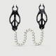 Nipple Clamps With Spring Pressure & Chain – Black by Sexopolis