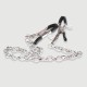 Adjustable Pressure Nipple Clamps With Metal Chain – Black/Silver by Sexopolis
